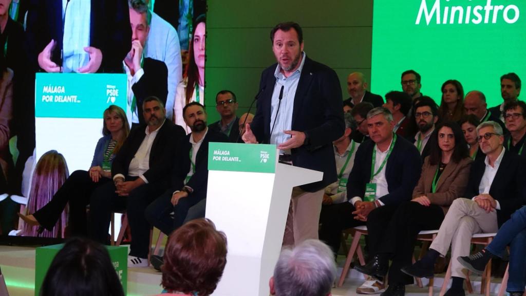 Óscar Puente clausurando el Congreso Provincial del PSOE Málaga.