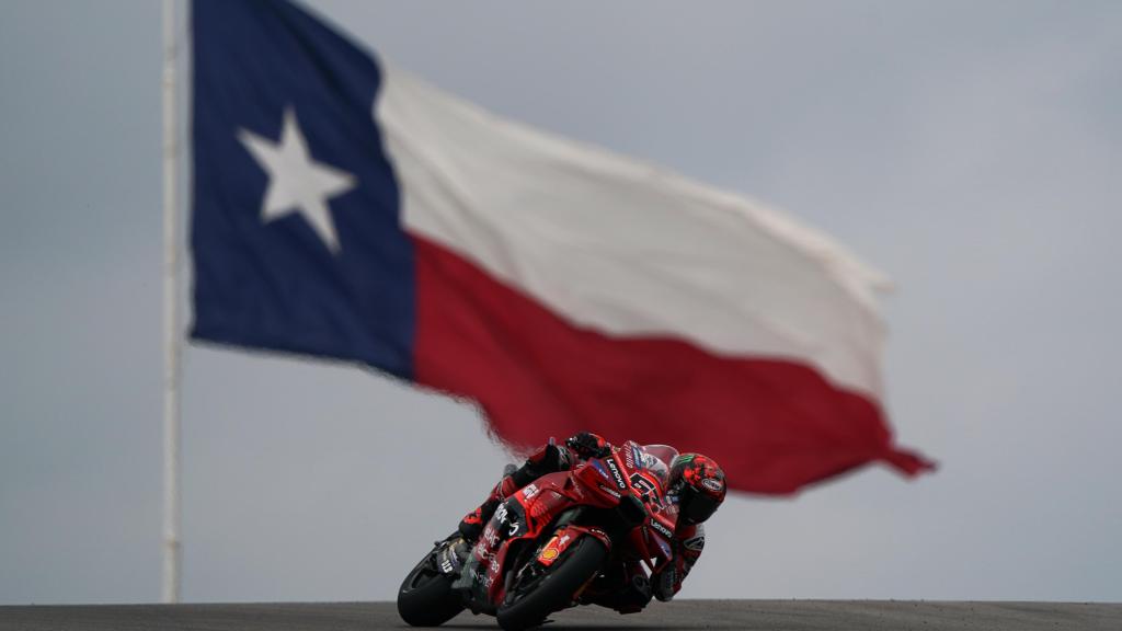 Pecco Bagnaia durante la segunda sesión de entrenamientos libres del GP de Las Américas.