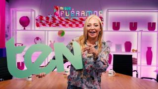 Belén Esteban, en el pisito de 'Ni que fuéramos' con el logo de TEN.