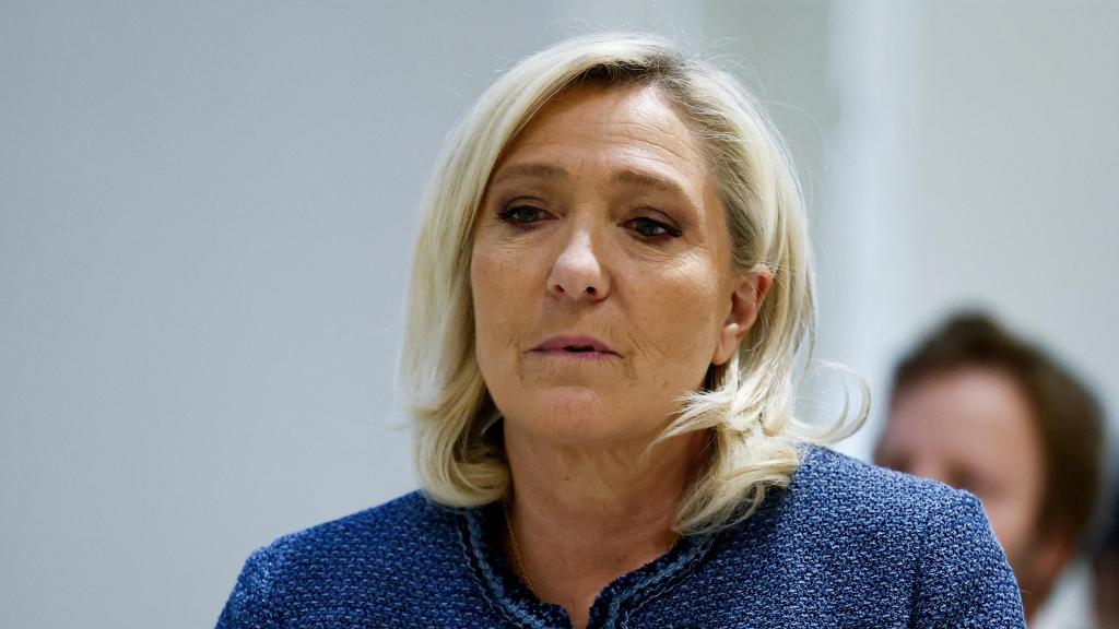 Marine Le Pen este lunes a su llegada al juzgado.