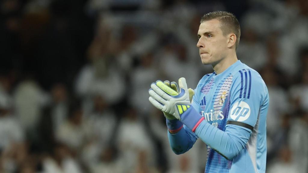 Lunin, con el Real Madrid