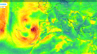 La posición de la nueva borrasca en la primera semana de abril. Meteored.