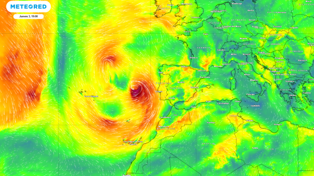 La posición de la nueva borrasca en la primera semana de abril. Meteored.