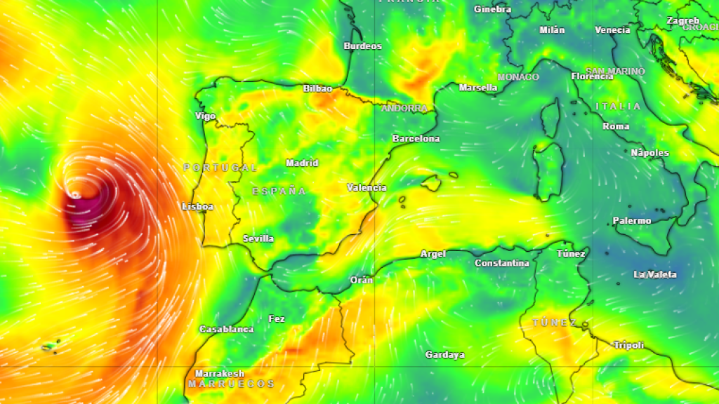 La posición de la nueva borrasca en la primera semana de abril.
