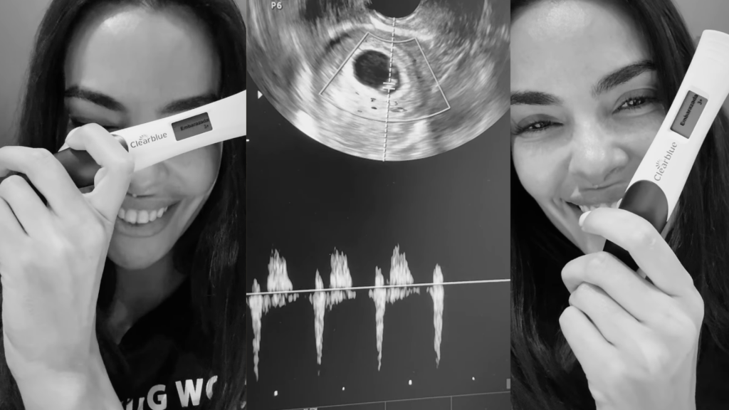 Joana Sanz, en varios momentos del vídeo publicado en su Instagram.