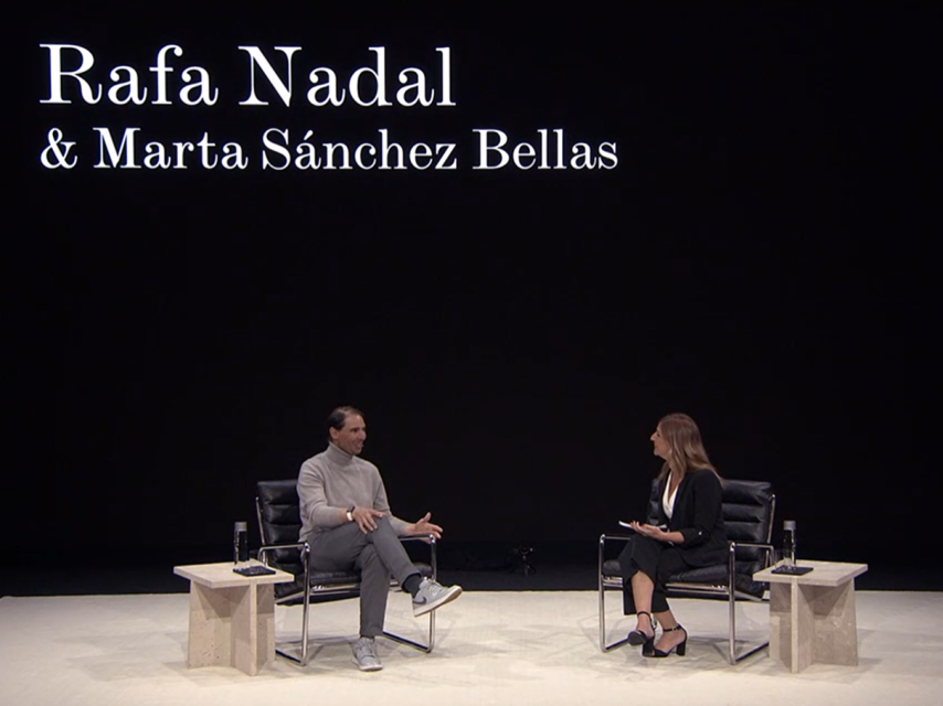 Rafa Nadal durante la entrevista.