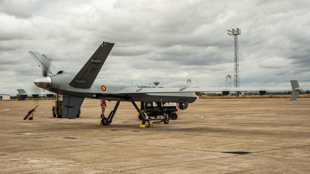 Predator B del Ejército del Aire en la plataforma