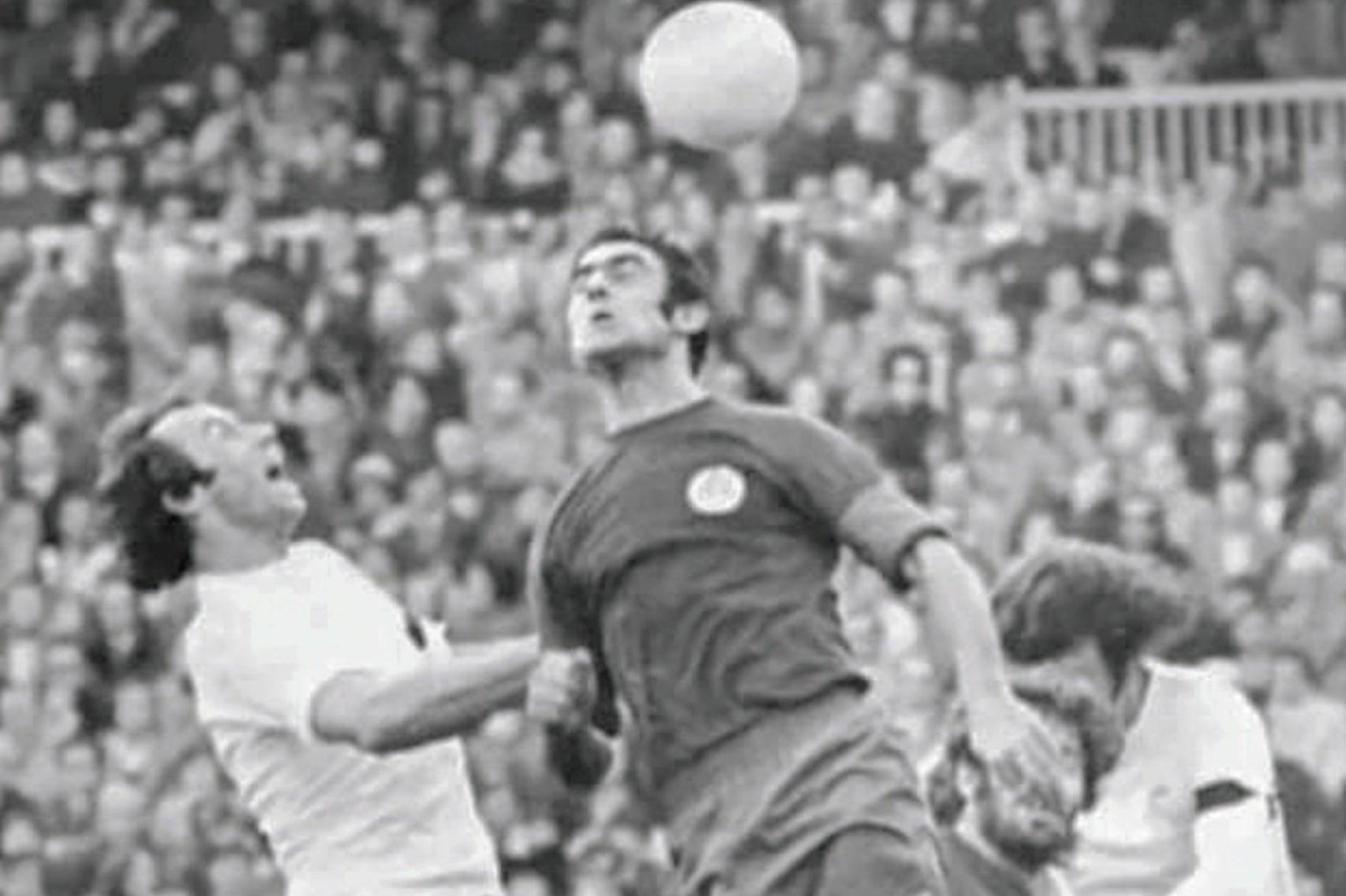 Angel Huerta, en un partido contra el Real Madrid