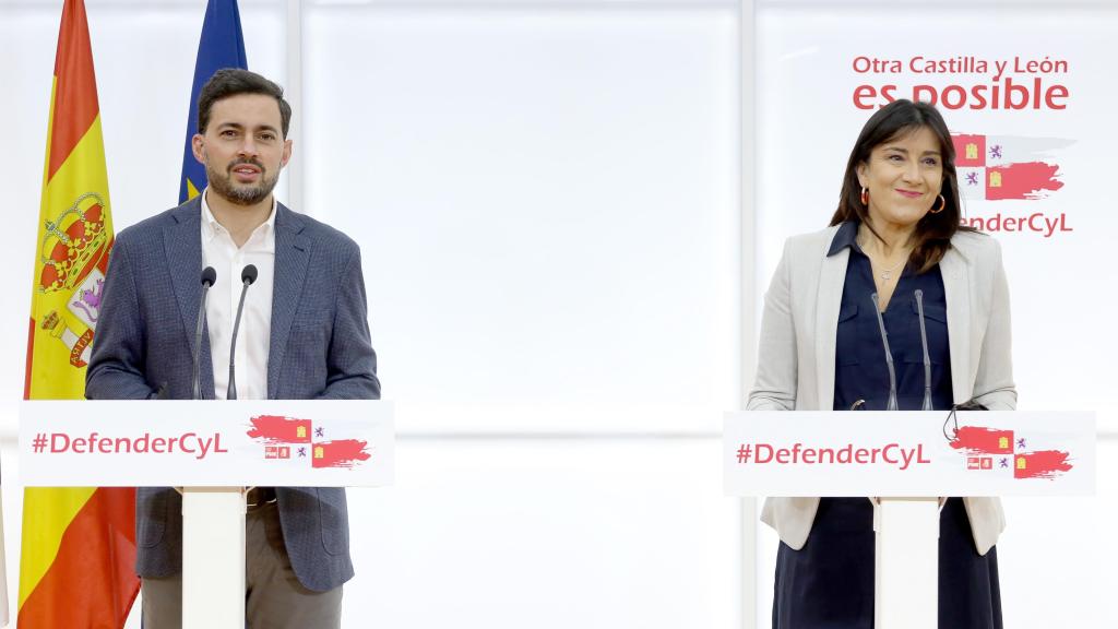 El procurador socialista leonés Diego Moreno y la zamorana Ana Sánchez, en una imagen de archivo