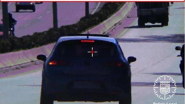 Fotografía del vehículo 'cazado' a 140 kilómetros por hora en Málaga.