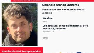 Activan la red de alerta en cajeros automáticos para difundir la desaparición de Alejandro Aranda en Valladolid