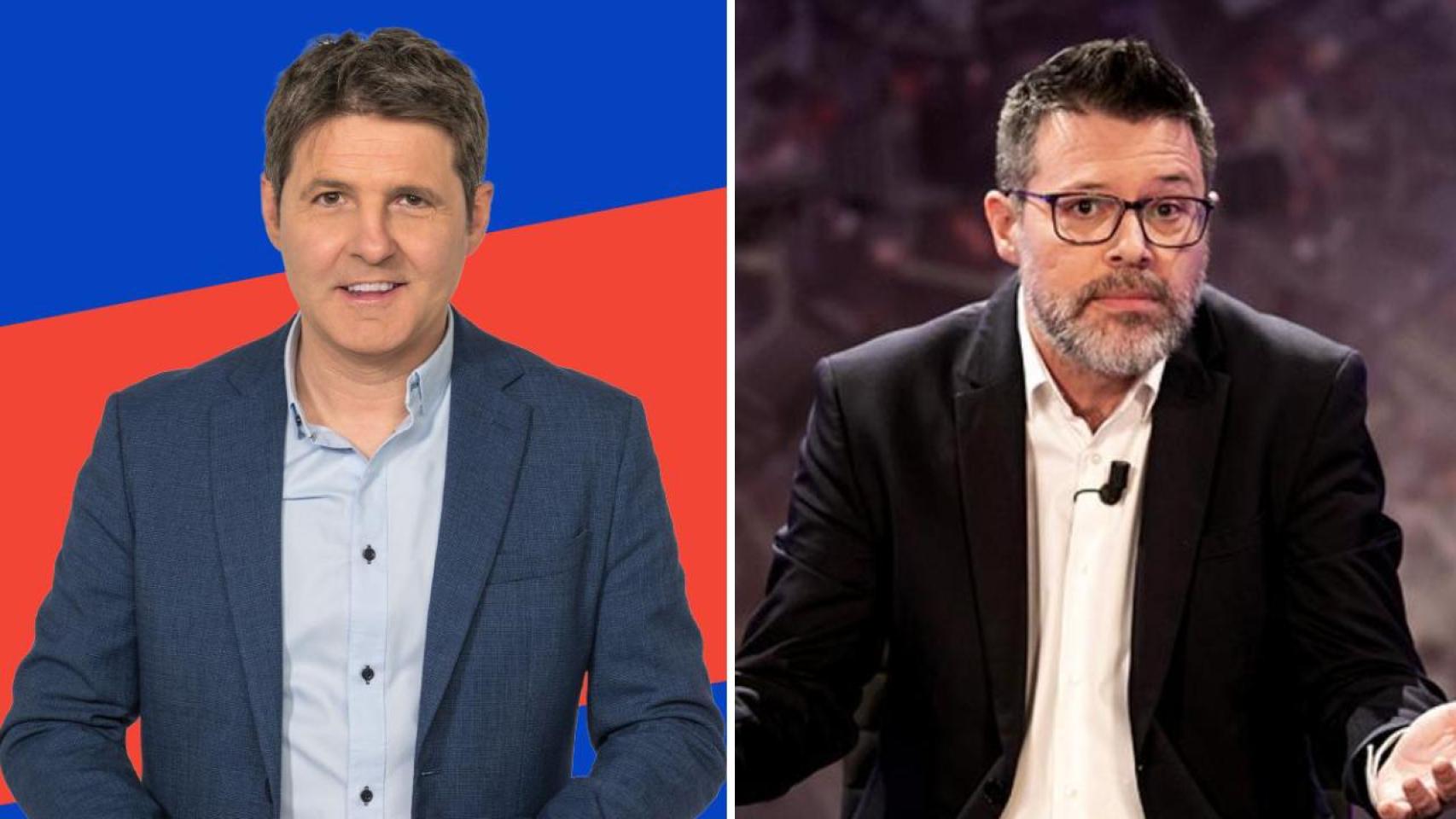 Jesús Cintora y Héctor de Miguel, en un fotomontaje realizado por BLUPER.