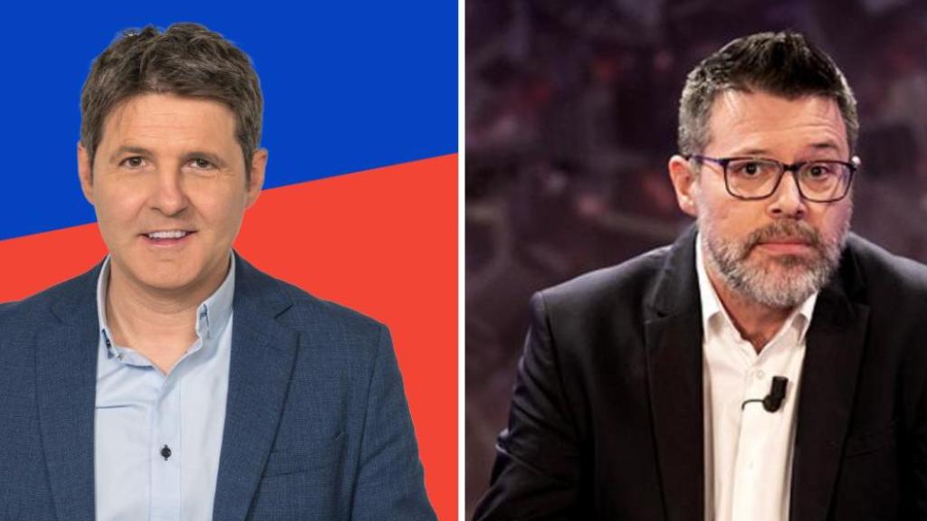 Jesús Cintora y Héctor de Miguel, en un fotomontaje realizado por BLUPER.