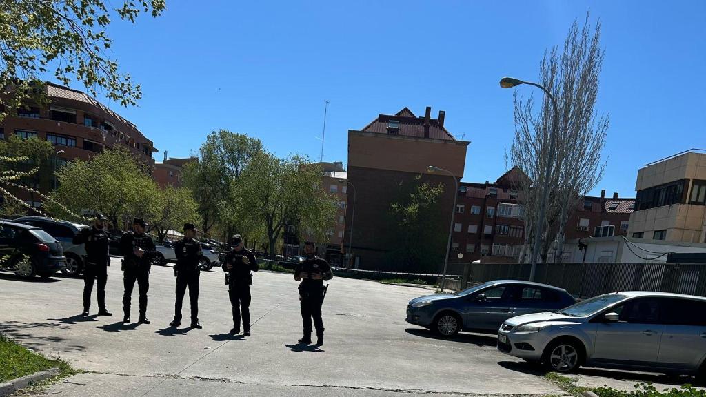 Imagen del perímetro de seguridad establecido por la Policía Nacional.