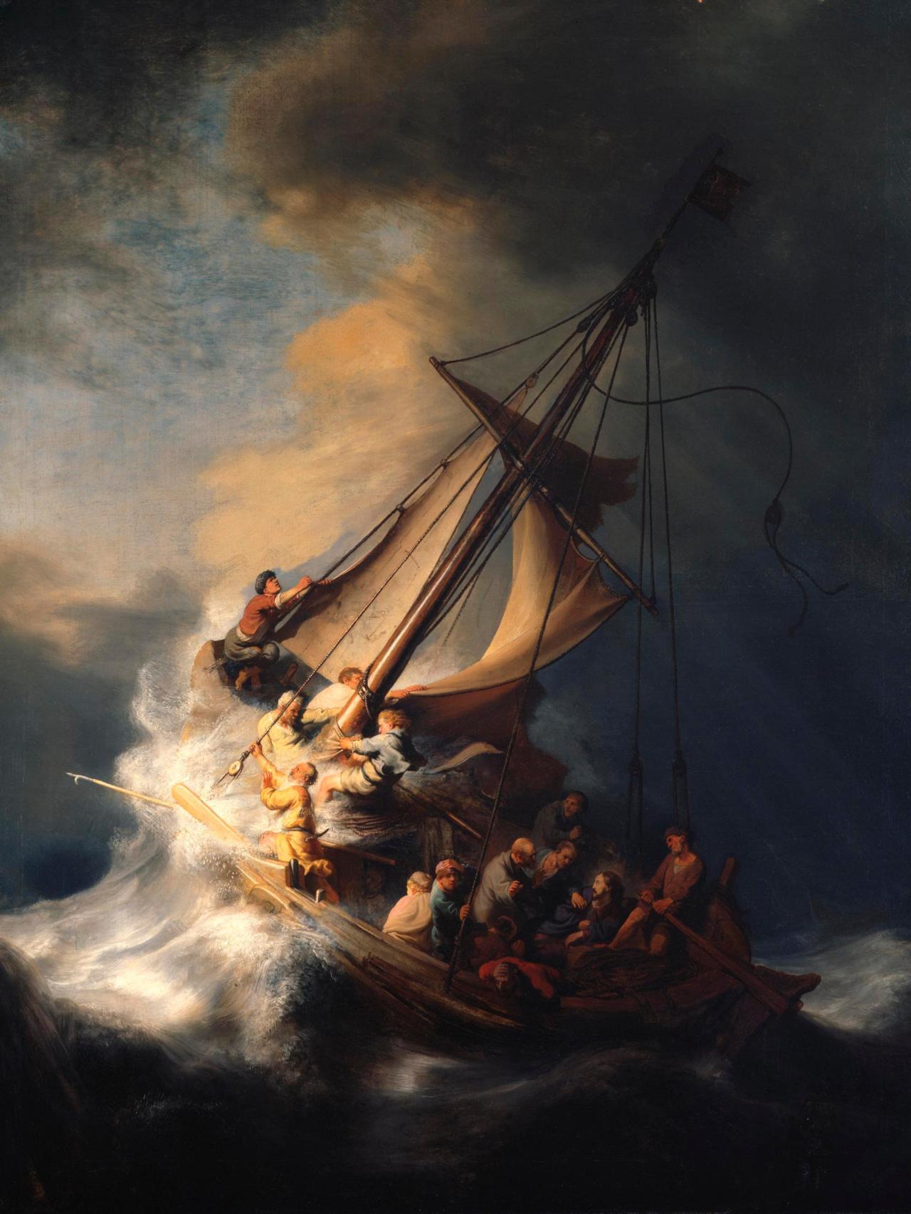 Tormenta en el Mar de Galilea, de Rembrandt.