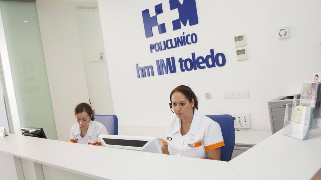 Recepción del Policlínico HM IMI en Toledo.
