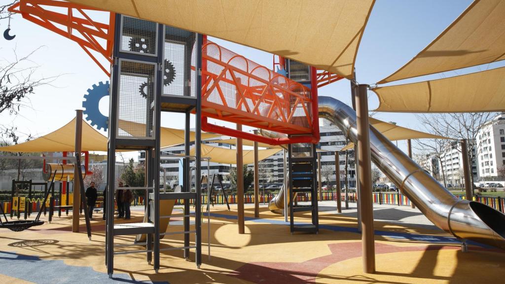 La nueva zona infantil habilitada en el barrio de Villaverde en Madrid.