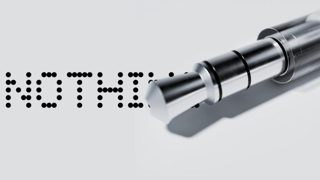 Fotografía del 'jack' de 3,5 mm de Nothing en un fotomontaje.