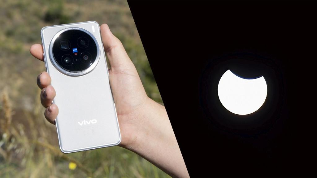 A la izquierda: el vivo X200 Pro. A la derecha: el eclipse solar del 29 de marzo.