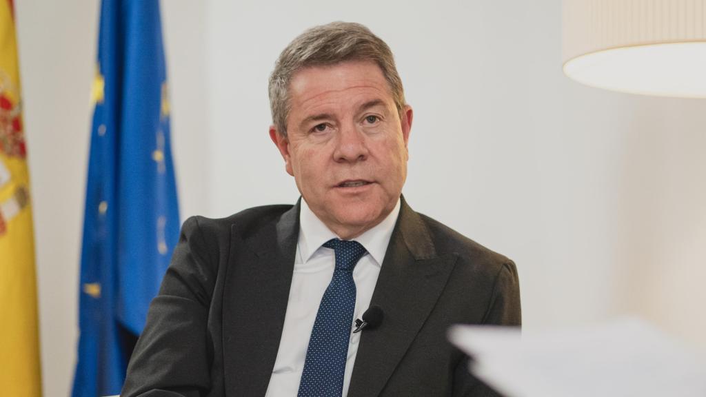 Emiliano García-Page durante la entrevista concedida a EL ESPAÑOL para el Foro Económico Wake Up, Spain!