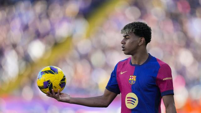 Lamine Yamal en el último partido del Barça ante el Girona.