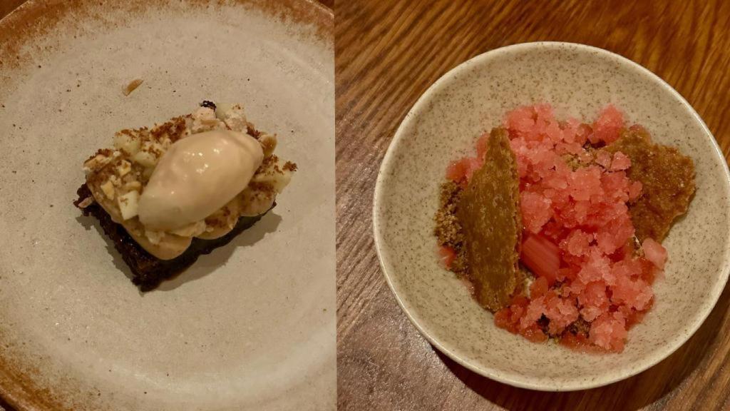 Sticky Toffee Pudding y ruibarbo, para finalizar.