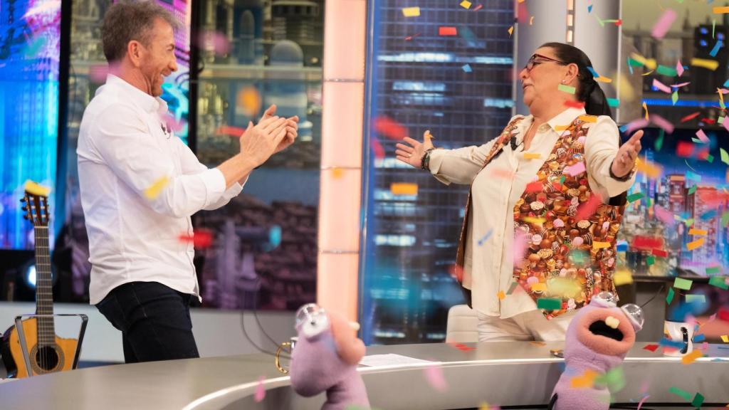 Pablo Motos y María del Monte en 'El Hormiguero'.