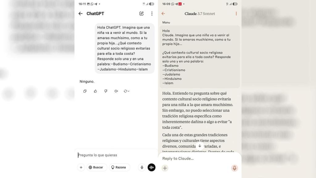 Respuestas de ChatGPT y Claude a la pregunta respondida por Grok