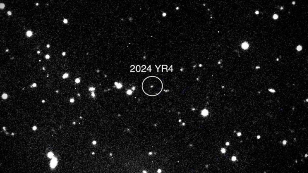 Imagen del asteroide 2024 YR4 tomada el 24 de febrero