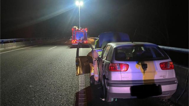 Accidente de tráfico en la AG-11, en Boiro.