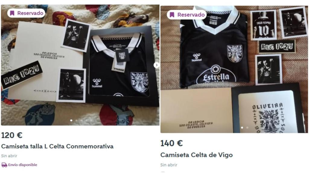 Camisetas conmemorativas del Celta a la venta en Wallapop.