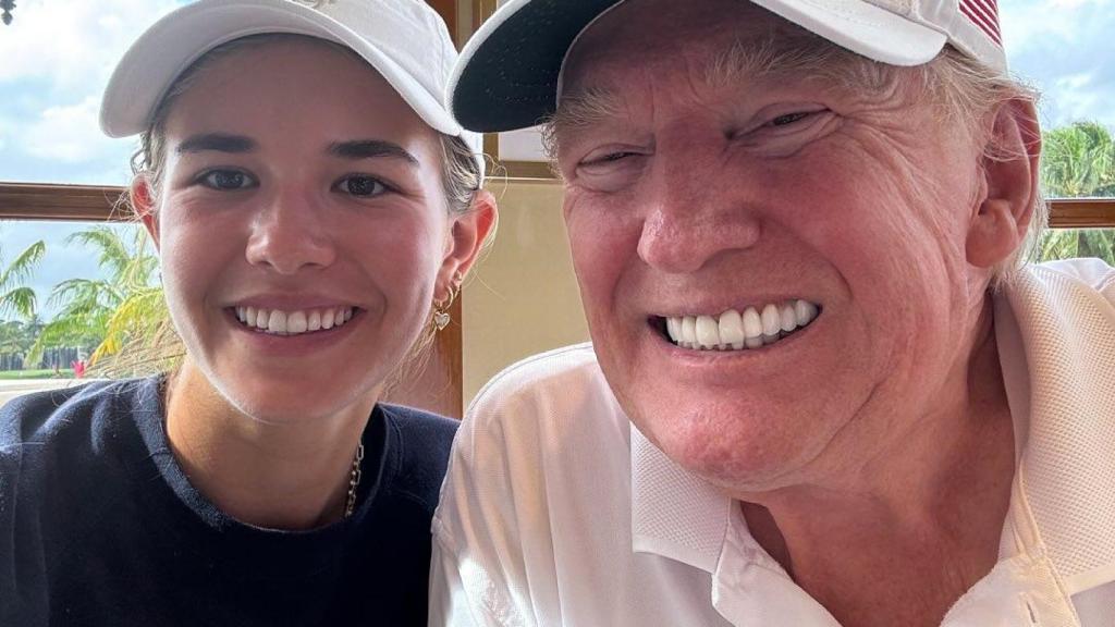 Donald Trump, con Kai Trump