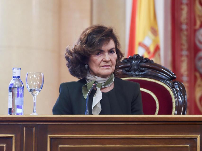 Carmen Calvo en el Senado.