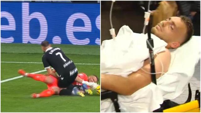 Susto en Balaídos: Cillessen es operado de urgencia en Vigo tras un choque con Borja Iglesias