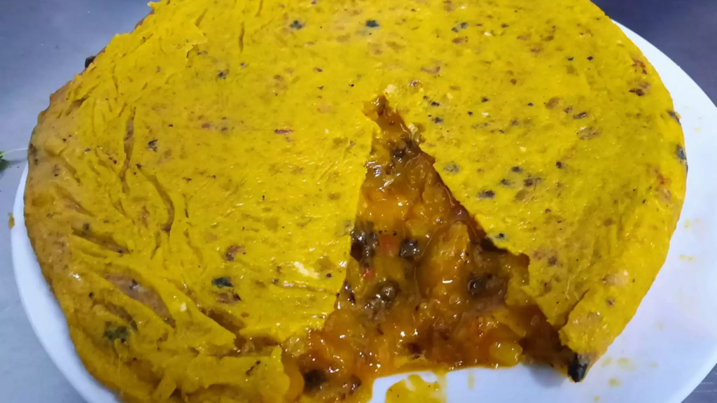 La tortilla de morcilla de Burgos y pimiento rojo de la Posada Pradorey que consiguió la medalla de bronce en el último campeonato de tortillas de España.