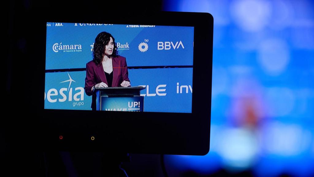 Isabel Díaz Ayuso durante su intervención en el `Wake up, Spain´