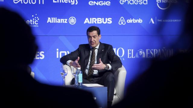 Juanma Moreno, durante su intervención en el Wake Up Spain de EL ESPAÑOL.