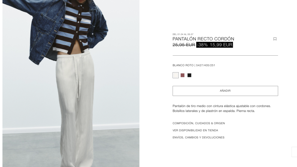 Pantalón recto cordón.