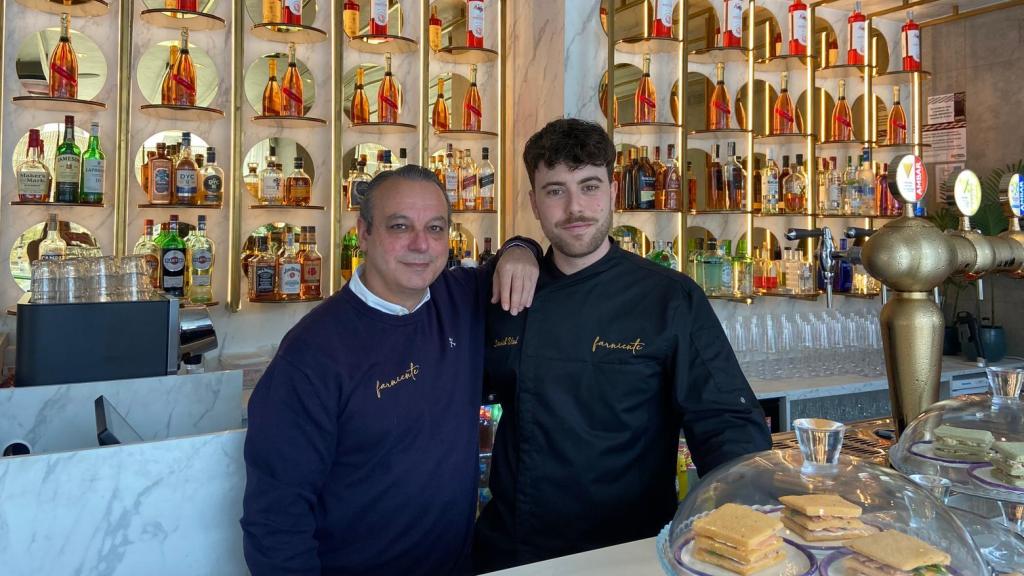 Pepe Romeo y el chef David Val en Farniente.