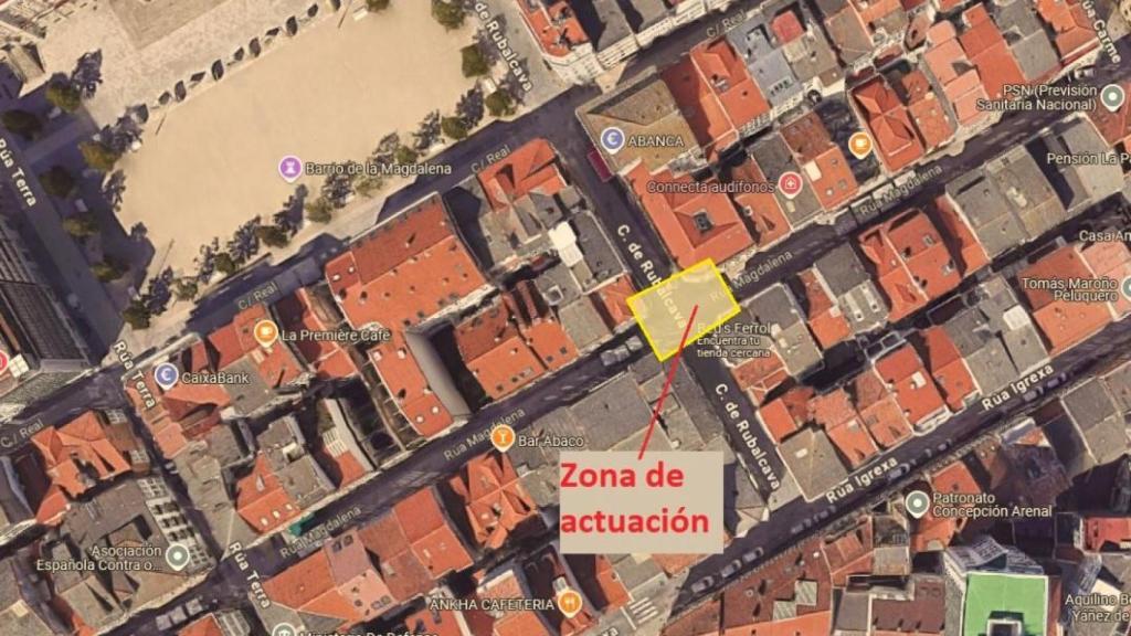 Infografía de la zona afectada.