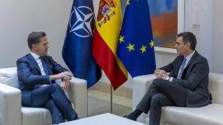 El secretario general de la OTAN, Mark Rutte, y el presidente del Gobierno, Pedro Sánchez, durante su última reunión en enero en Madrid