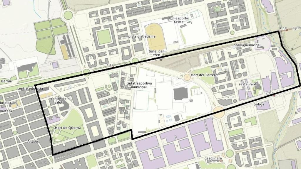 Plano ciudad deportiva Elche