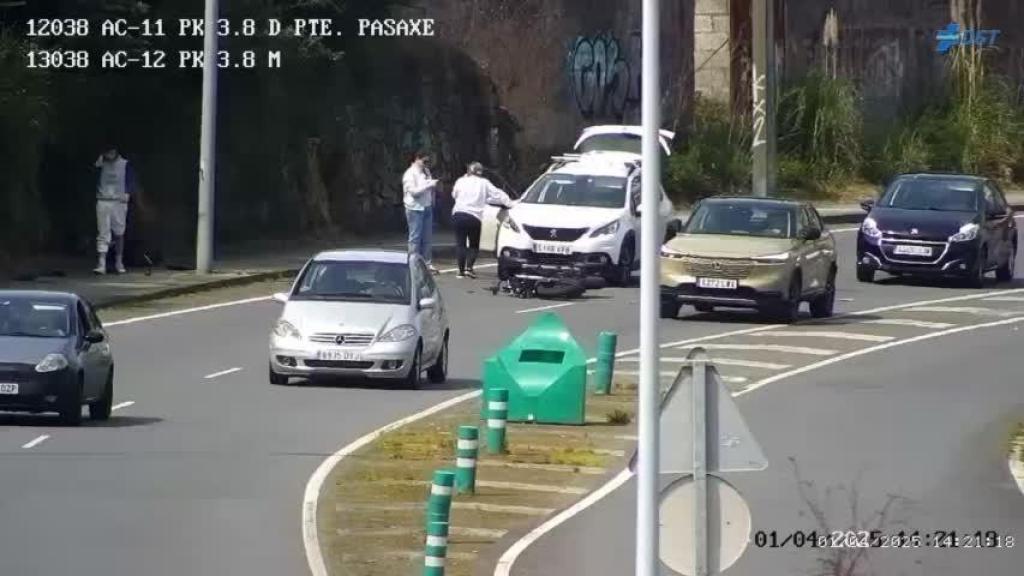 Accidente en el Ponte Pasaxe de A Coruña