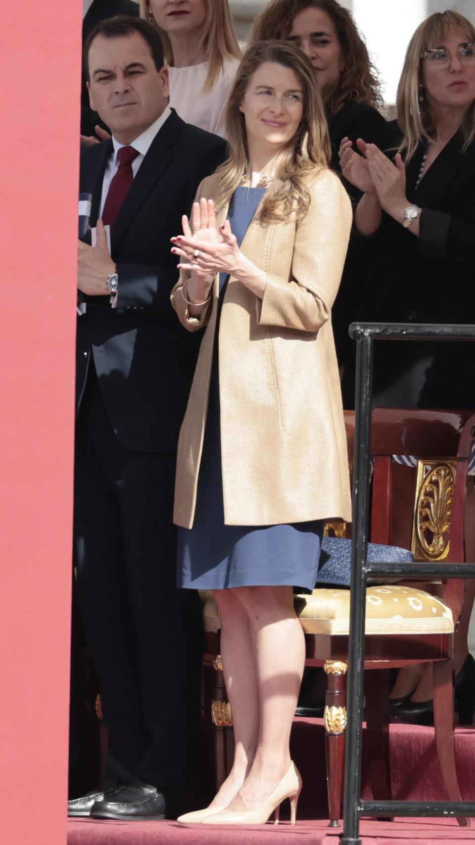 La jefa de la Secretaría de la Reina, María Dolores Ocaña, en el desfile por el 200 aniversario de la Policía Nacional.