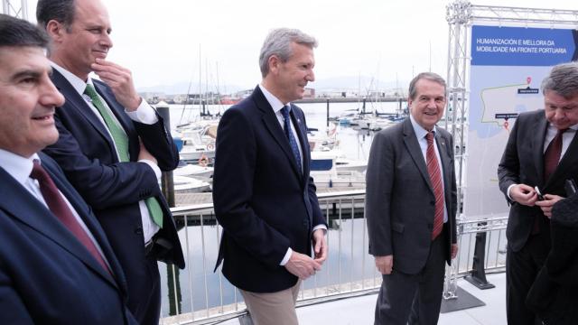 Alfonso Rueda y Abel Caballero, en Vigo.