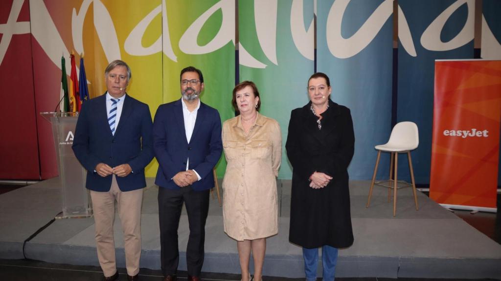 Un momento de la presentación de la base de Easyjet en Málaga.