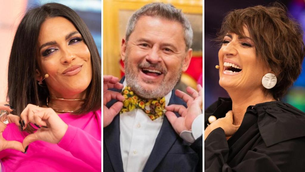 Lorena Castell, Miki Nadal y Silvia Abril en un fotomontaje hecho por BLUPER.