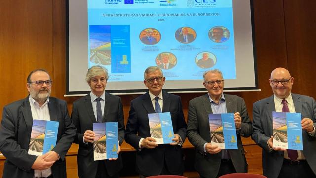 Presentación del informe 'Infraestruturas viarias y ferroviarias en la Eurorregión'.