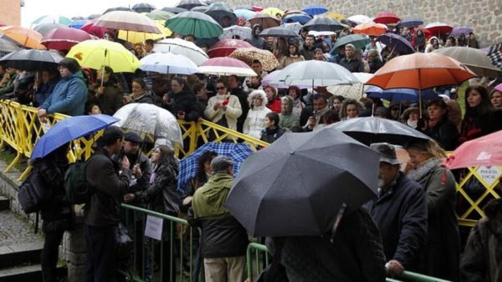 Lluvia en la Semana Santa de Ávila.