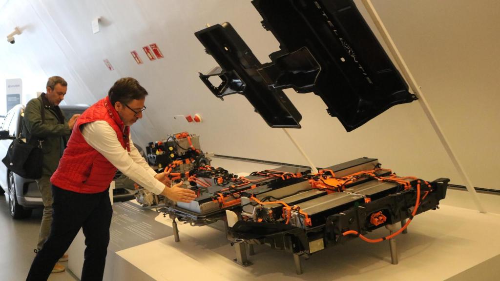 Interior de un 'battery pack' de un Opel Corsa eléctrico